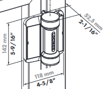 Locinox  Serval  180° Self Closing Hinge - Pair.webp