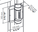 Locinox  Serval  180° Self Closing Hinge - Pair.webp