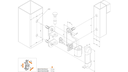 Locinox Hot Dip Stainless Steel 3 way Adjustable Hinge - Pair.webp
