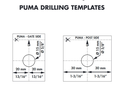 Compact 2 Way Adjustable - 180° surface mounted hinge - PUMA - Black - Each.webp