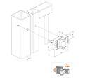 Compact 2 Way Adjustable 180° surface mounted hinge - PUMA - Black - Each.webp