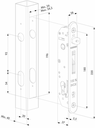 3 Locinox Forty Slim Line Insert Lock 20mm Backset Lock only.webp