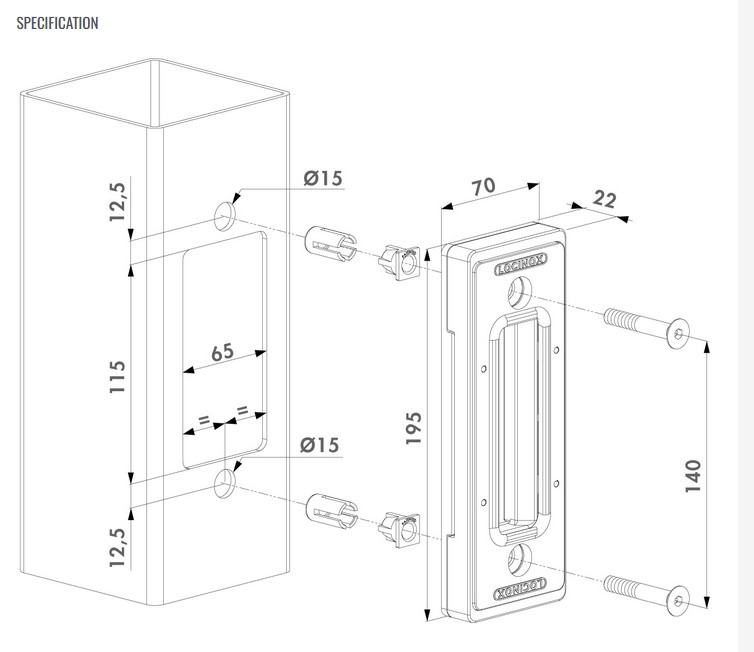 2 Locinox Sliding Gate Keep with quick fix- SSKZ QF.webp
