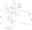 Locinox Sliding Gate Lock industrial U2 with Lock Size 80mm.webp