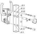 2 Locinox Industrial Manual Sliding Gate Lock 40mm profile Black colour -without Keep.webp
