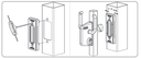 4 Locinox Industrial Manual Sliding Gate Lock 40mm profile Silver colour -with Keep.webp