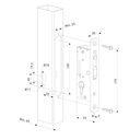 D Sliding gate or Swing gate Handleless stainless steel insert lock with hook.webp
