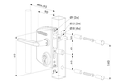 Industrial Swing Gate Lock U2 for Square tube 60-80mm.webp