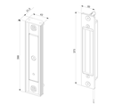 Integrated magnet lock for Sliding gates -Silver.webp