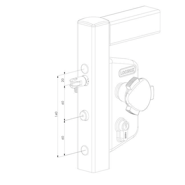 2 Stainless Steel Swimming Pool Lock 50mm Surface mounted child safety lock.webp
