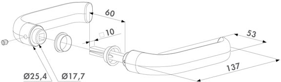 Gate Lock Handle 3006S Aluminium for Sliding Gate lock.webp