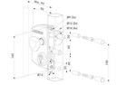 Surface mounted electric gate lock with Fail Open for Square tube Adjustable 40-60mm - Silver.webp