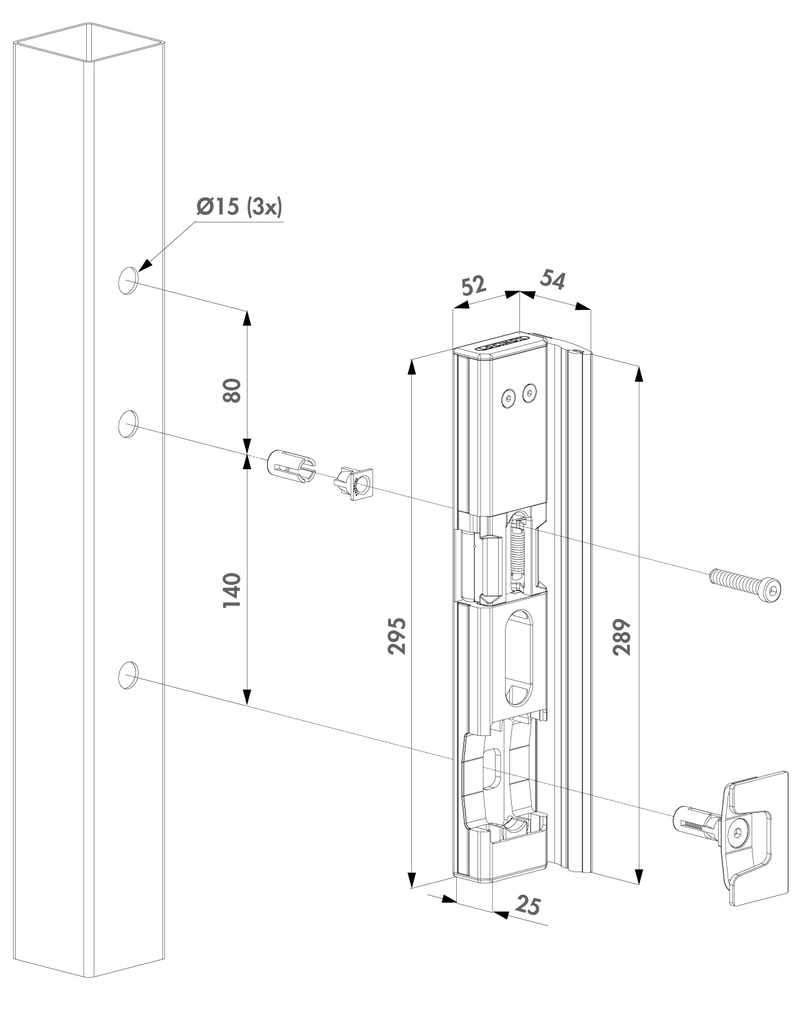 2 Locinox SURFACE MOUNTED ELECTRIC SECURITY KEEP - Fail Close- MODULEC-SH-ALUM-E.webp