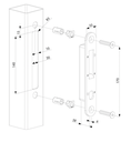 Sliding Gate Keeper for H compact lock for 40mm post.webp