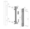 Stainless steel surface mounted keep for surface mounted for Forty, Fifty and Sixty Lock.webp