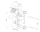 VINCI - SURFACE MOUNTED MECHANICAL DIGITAL CODE LOCK for 40-60 mm Square - Siver.webp