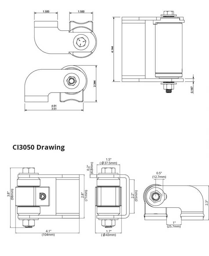 BadAss Weld-on Face Mount Self-Closing Hinge  Set.webp