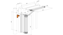 1Lion Compact Hydraulic Gate Closer for any gate situation - Black.webp