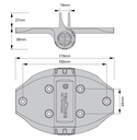 True Close Self Closing Gate Hinge 70kg 1 Leg Black for Timber gate.webp