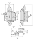 TruClose Self Closing Hinge for .Round post to Glass gates up to 25kg.webp