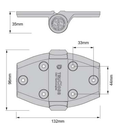 Tru Close Self Closing Gate .hinge - no leg for Timber Swing gates - Pair.webp