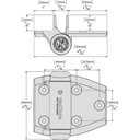Tru Close Self Closing Gate Hinge - no leg for Swing Gates both Metal-Wood Gates up to 30kg.webp