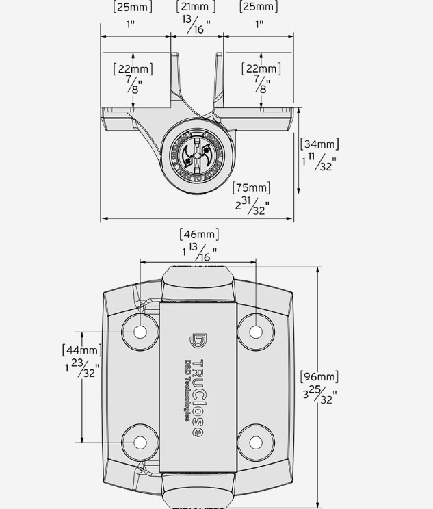 Swing Gate Self Closing Gate. Hinge Tru Close 2 Legs for Gates up to 30kg.webp