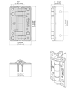 Swing Gate Hinges KwikFit Self Closing Fixed Tension Hinge - Pair (2 hinges).webp