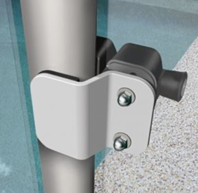 Side Pull Latch - Magnetic - 50mm Round Post to Glass- Non Lockable.webp