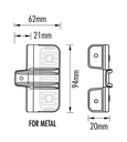 D&D In-Frame Rubber Gate Stop - 94mm.webp
