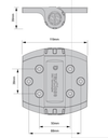 Heavy Duty Tru Closing Self Closing Gate Hinge 70kg 2 Legs.webp