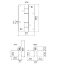 Kwikfit Aluminium Hinges Wall to Gate Self Closing  - pair.webp