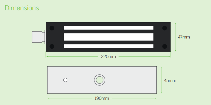 Electromagnetic Lock 280Kg force - Weather Proof .webp