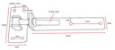 Adjustable Strap Hinge 20mm pin 300mm long in Black -for Timber Gates - 2 hinges.webp