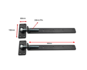 Heavy Duty  Adjustable Steel Strap Hinge 24mm pin 600mm long  Black Pair - Timber Gates - Pair.webp