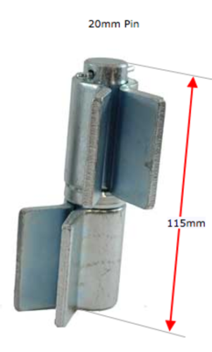 Heavy Duty Swing Gate Shackle Hinge- Pin 20mm - pair.webp
