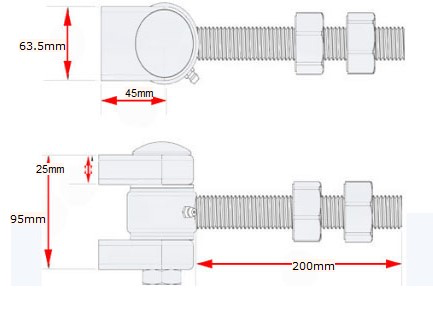 Heavy Duty Adjustable Super Hinge M30 for Gate up to 800kg - Pair.webp
