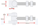 Heavy Duty Adjustable Super Hinge M30 for Gate up to 800kg - Pair.webp