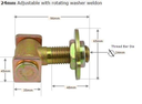 Swing Gate Hinge Adjustable 24mm pin with Rotating - pair .webp