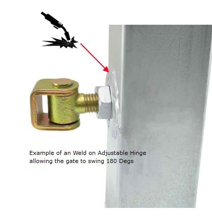 Swing Gate Hinge  Adjustable 20mm pin with Rotating - pair.webp