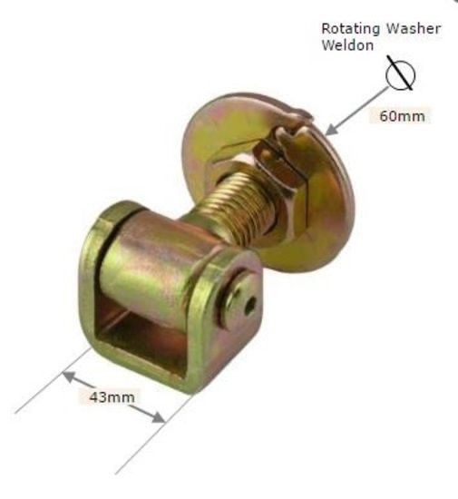Swing Gate  Hinge Adjustable 20mm pin with Rotating - pair.webp