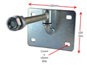 Adjustable Barrel hinge for Brick Walls 16mm Rod 150mm long - Pair.webp