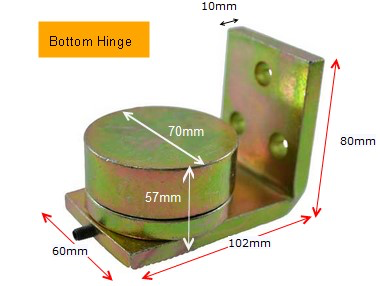 Swing Gate Bolt on  Bearing Hinges for 600 KG Gates -PAIR.webp