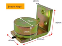 Swing Gate Bolt on  Bearing Hinges for 600 KG Gates -PAIR.webp