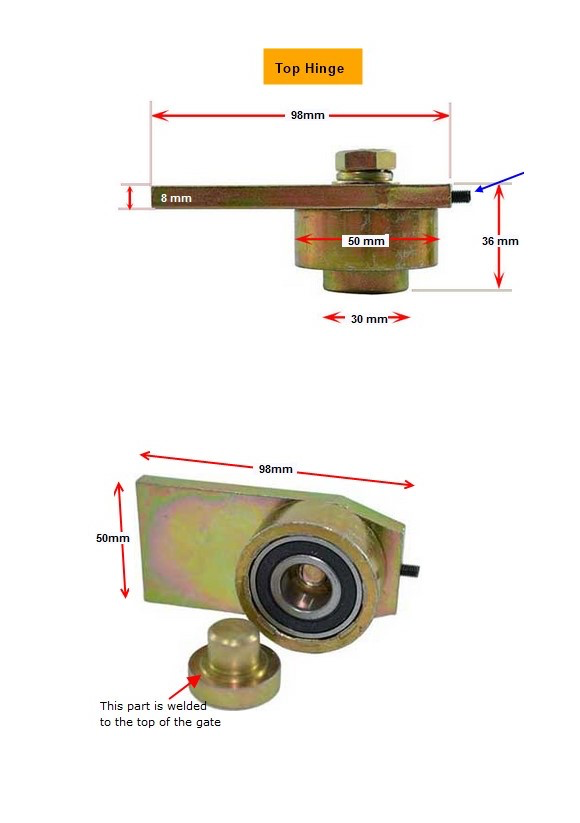 Race Bearing Weld on Hinge for gate 350kg-pair (Top.webp
