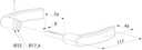 Polyamide Gate Handle Locinox 3006P with 8mm square 54 mm spindle.webp