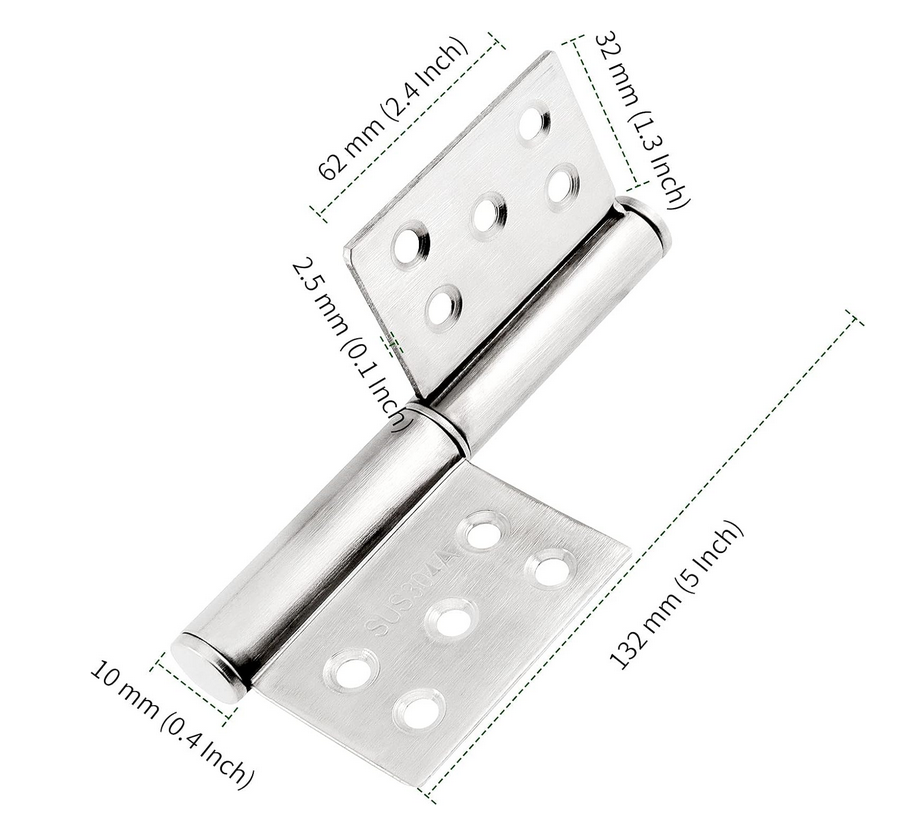 Stainless Steel 360 Degree Flag Hinge Ball Bearing  Lift Off Thickened Heavy Duty  130x100mm.webp