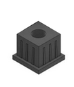 Nylon Bush for light gate hinge 30x30mm.webp