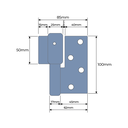 Heavy -Duty Swing Gate Hinge Weld to Screw  19mm RH- pair- Zinc.webp
