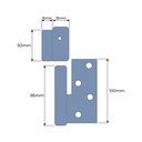 HeavyDuty Swing Gate Hinge Weld to Screw  19mm RH- pair- Zinc.webp